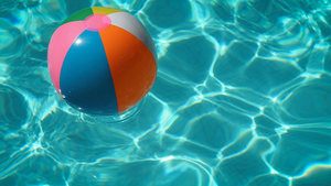 Beach Ball In Swimming Pool